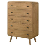 Robyn Light Ash 5-Drawer Mid-Century Chest