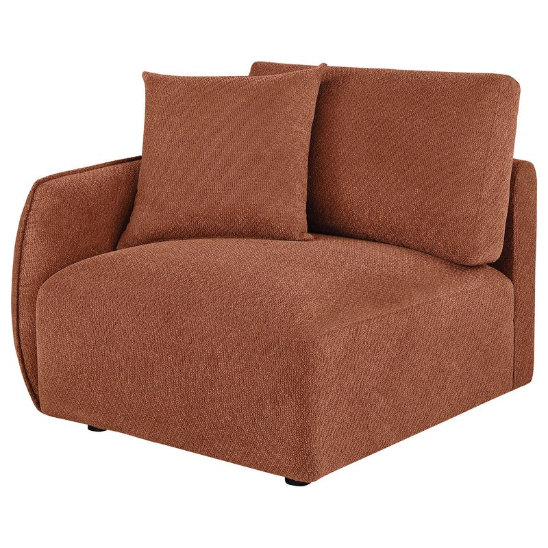 Elysia Chenille LAF Modular Chair Coral Track Arm