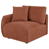 Elysia Chenille LAF Modular Chair Coral Track Arm