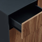 Modern Wood Grain 47 Inch Sideboard – Black Walnut