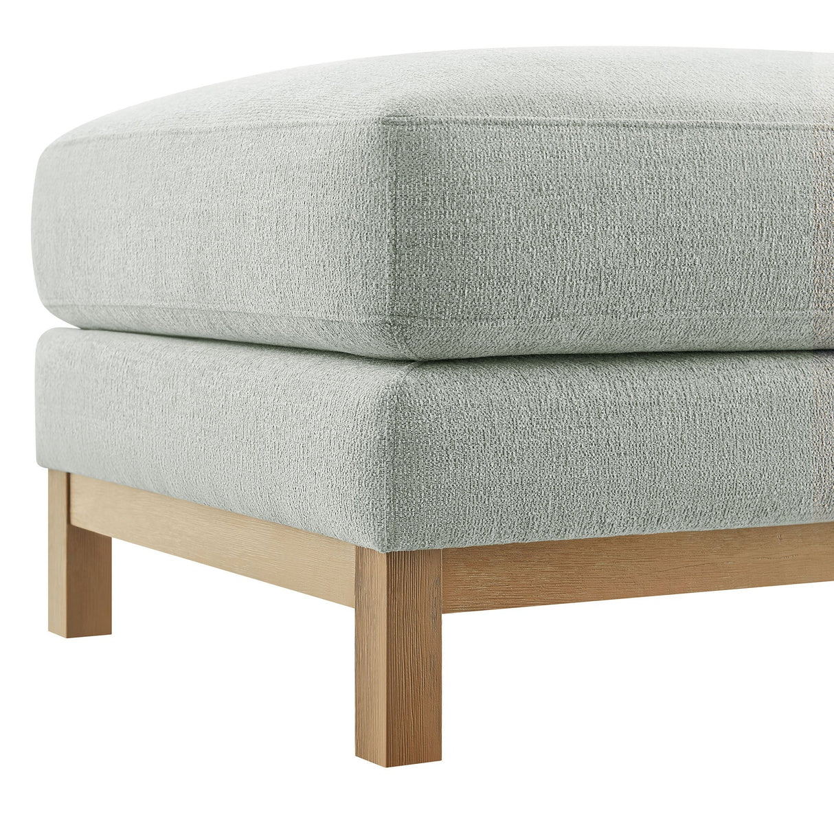Rectangular Chenille Fabric Ottoman – Upholstered 36 Inch