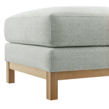 Rectangular Chenille Fabric Ottoman – Upholstered 36 Inch