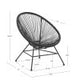 Linon Anson White/Black Rope/Steel Outdoor Single Chair