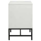 Sonora White 2-Drawer Contemporary Nightstand
