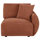 Elysia Chenille RAF Modular Chair Coral Track Arm