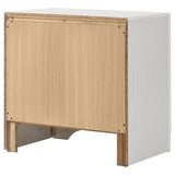 Miranda White 3-Drawer Glam Nightstand with Hidden Storage