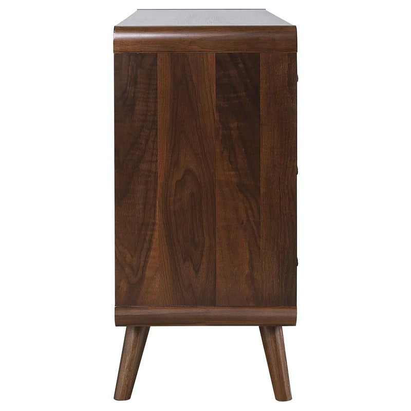 Robyn Dark Walnut 6-Drawer Mid-Century Modern Dresser