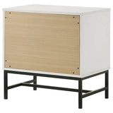 Sonora White 2-Drawer Contemporary Nightstand