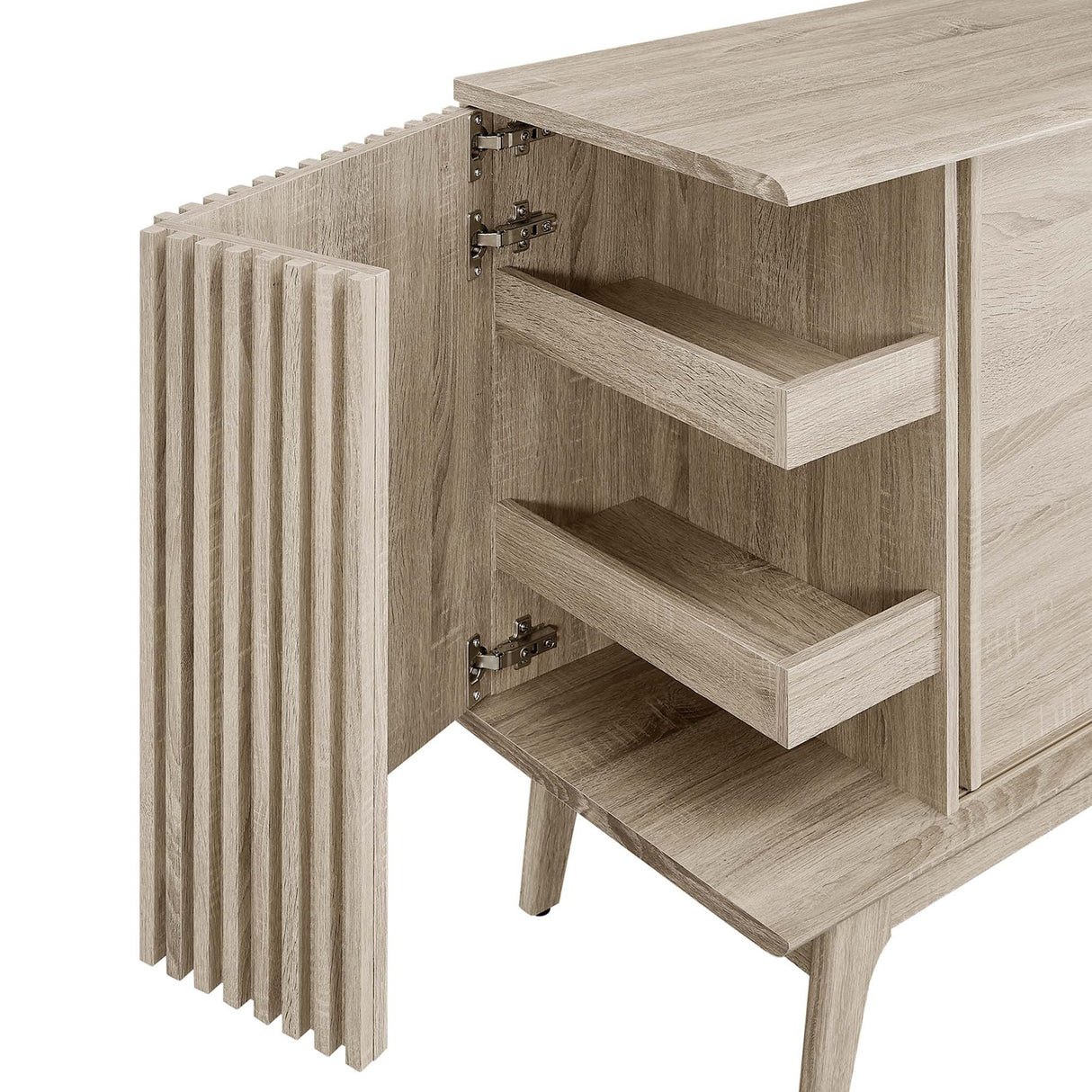 Sideboard Storage Cabinet Sliding Door MDF 60 Inch