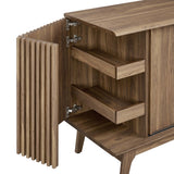 Sideboard Storage Cabinet Sliding Door MDF 60 Inch