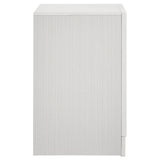 Miranda White 3-Drawer Glam Nightstand with Hidden Storage