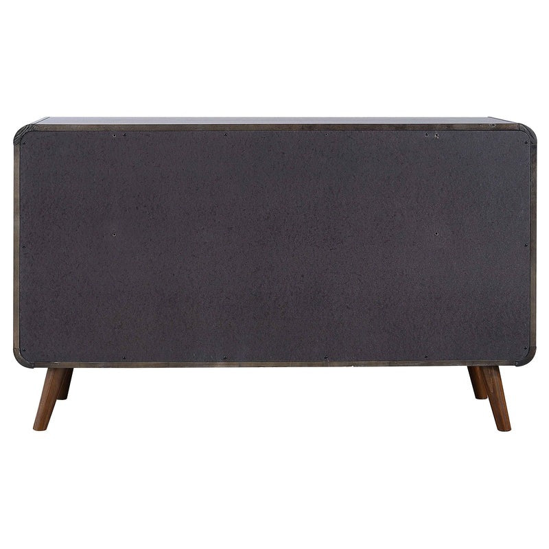 Robyn Dark Walnut 6-Drawer Mid-Century Modern Dresser