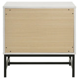 Sonora White 2-Drawer Contemporary Nightstand