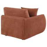 Elysia Chenille LAF Modular Chair Coral Track Arm