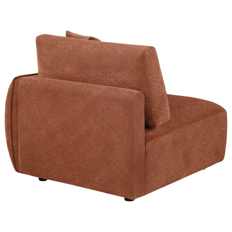 Elysia Chenille RAF Modular Chair Coral Track Arm