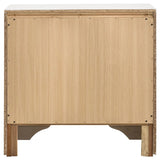 Miranda White 3-Drawer Glam Nightstand with Hidden Storage