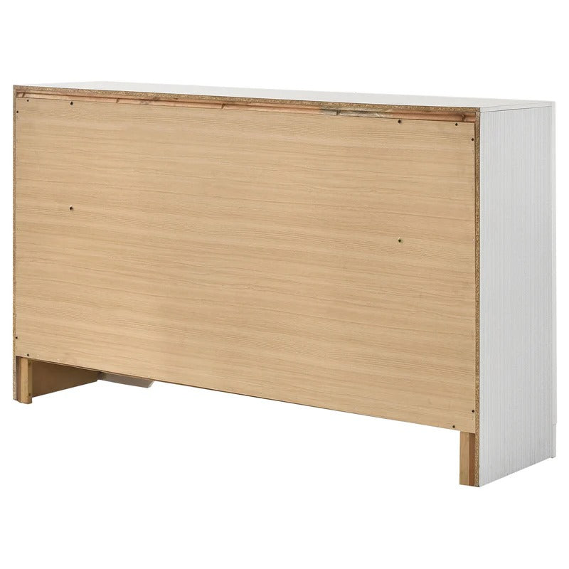Miranda White 9-Drawer Glam Dresser with Hidden Jewelry Drawer