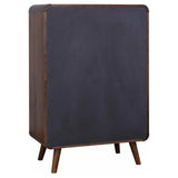 Robyn Dark Walnut 5-Drawer Mid-Century Chest