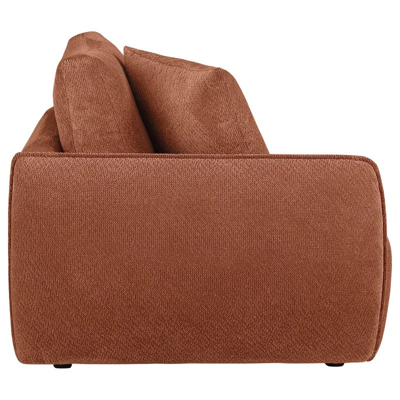 Elysia Chenille LAF Modular Chair Coral Track Arm