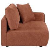 Elysia Chenille RAF Modular Chair Coral Track Arm