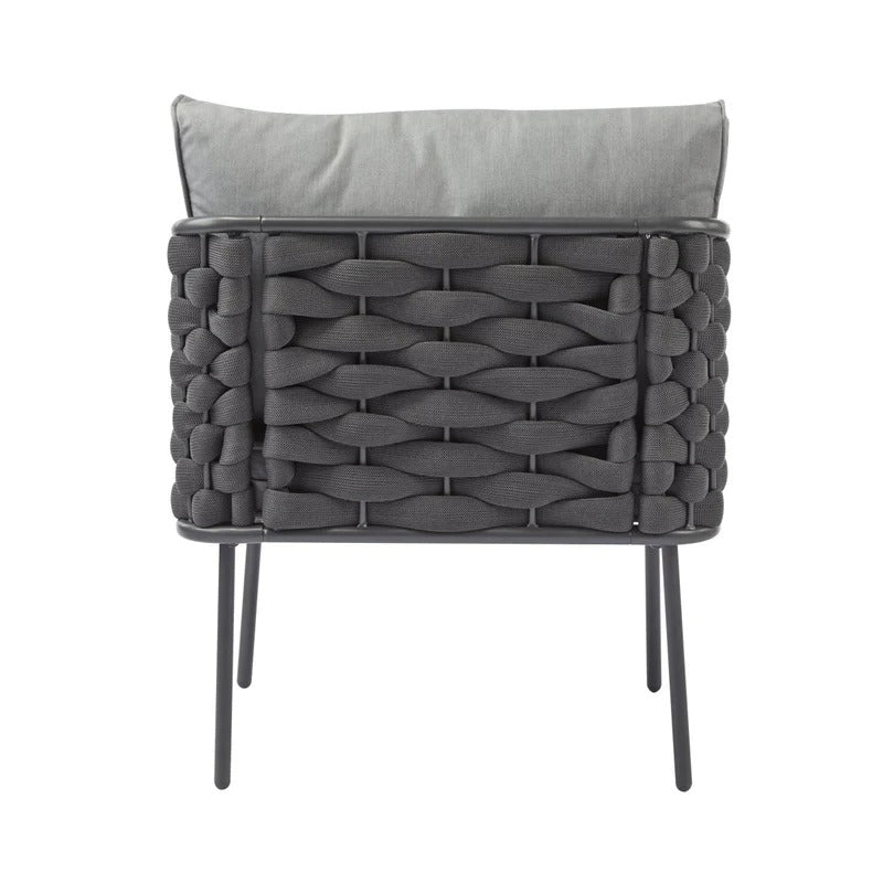 Weslow Blantro Outdoor 4-Piece Rope & Metal Patio Set Grey