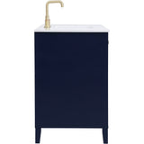 Sommerville 48 Inch Blue Bathroom Vanity with Quartz Top