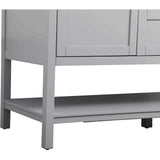 Heath 54 Inch Grey Double Sink Vanity with Marble Top