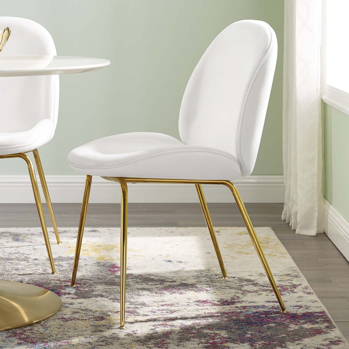 Vintage Glamour Performance Velvet Dining Side Chair