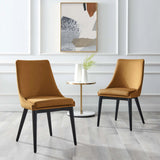 Vintage Modern Performance Velvet Dining Chairs Set of 2