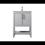 Everett 24 Inch Single Sink Bathroom Vanity with Marble Top