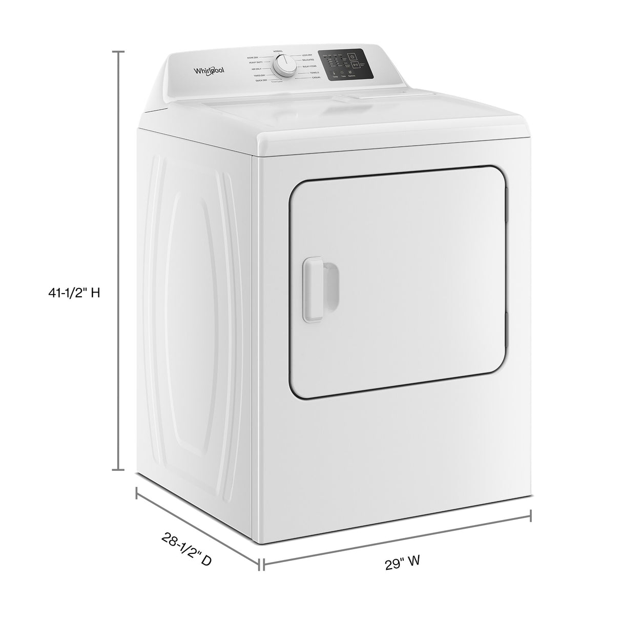Whirlpool 7.0 cu. ft. Electric Dryer with Adaptive Dry - Vented Top Load Matching