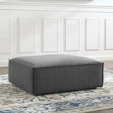 Modern Upholstered Fabric Sectional Ottoman – 42 Inch