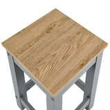 Modern Oak Gray 3-Piece Kitchen Island and Stool Set – 47 Inch