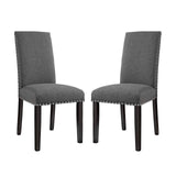 Modern Vinyl Upholstered Dining Side Chairs Set of 2