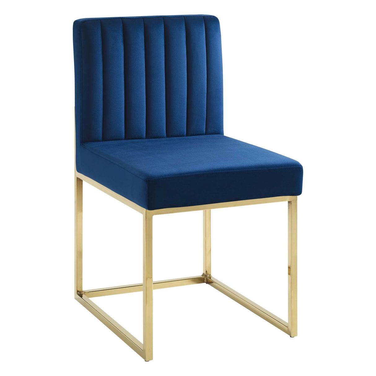 Channel Tufted Performance Velvet Sled Base Dining Chair