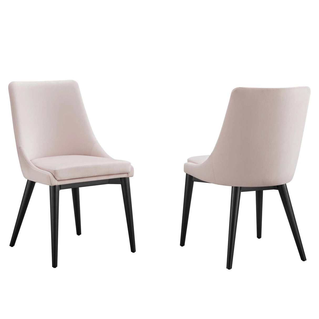Vintage Modern Performance Velvet Dining Chairs Set of 2