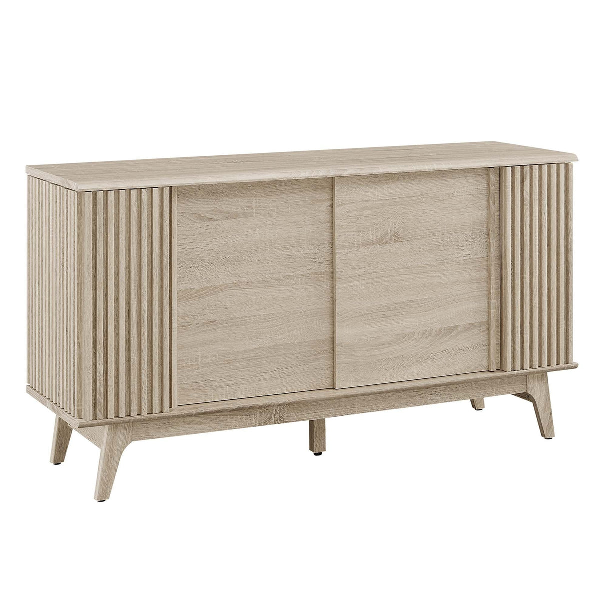 Sideboard Storage Cabinet Sliding Door MDF 60 Inch