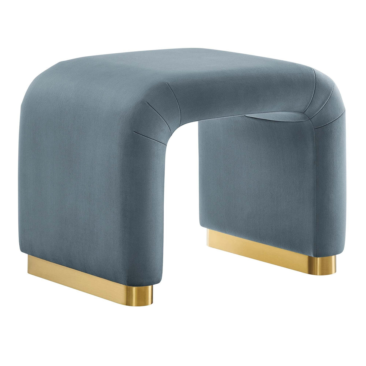 Waterfall Performance Velvet Stool – Velvet Upholstered 24 Inch