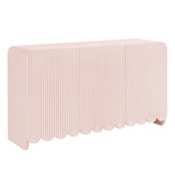 Fluted Scalloped Sideboard Storage Cabinet – Wood Finish 56 Inch