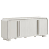 Modern Curved 4-Door Sideboard Cabinet – 63 Inch