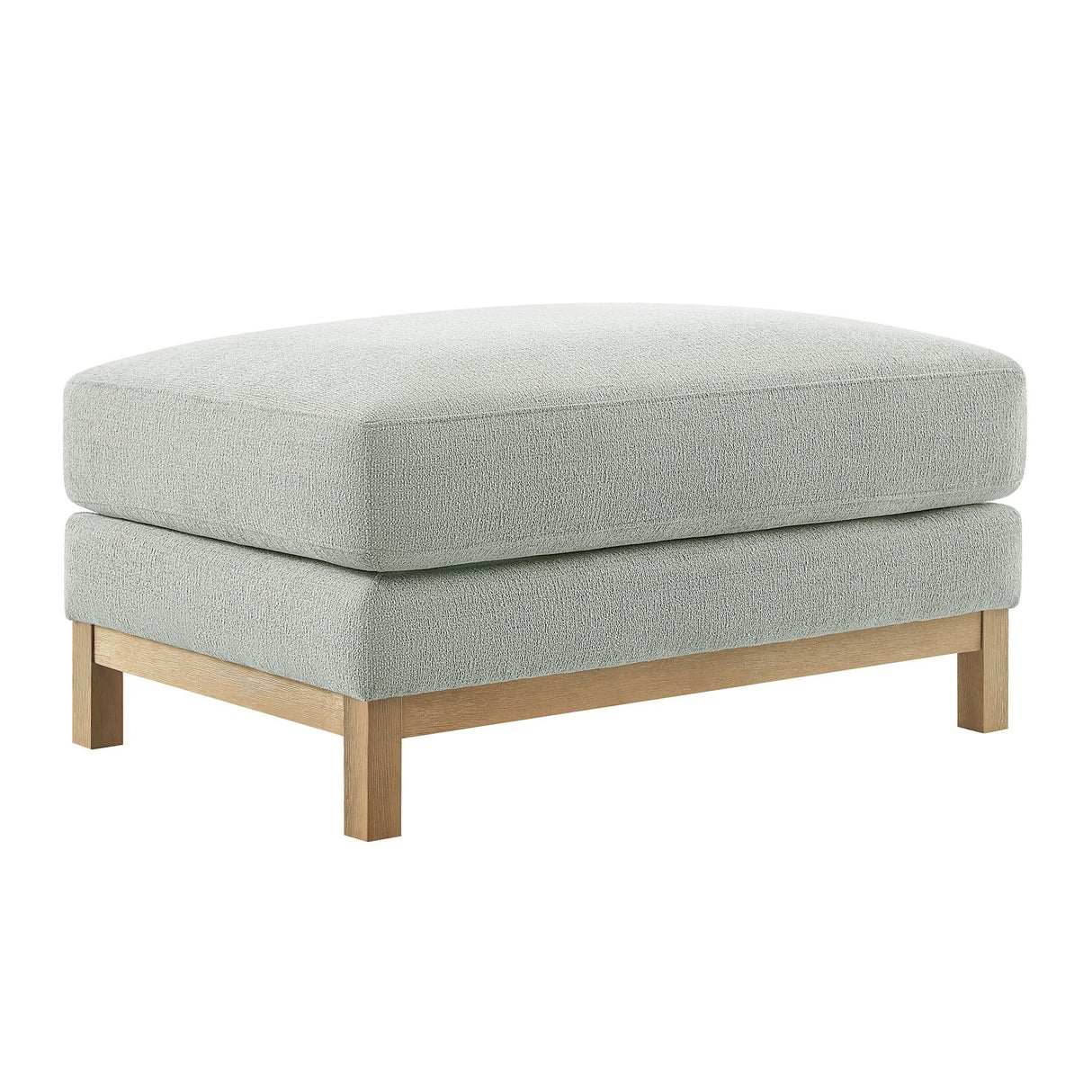 Rectangular Chenille Fabric Ottoman – Upholstered 36 Inch