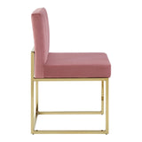 Channel Tufted Performance Velvet Sled Base Dining Chair