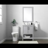 Everett 24 Inch Single Sink Bathroom Vanity with Marble Top