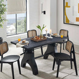 60 Inch Adjustable Height Solid Wood Dining Table and Desk