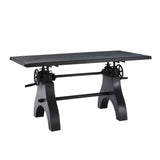 60 Inch Adjustable Height Solid Wood Dining Table and Desk
