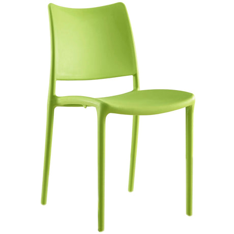 Stackable Polypropylene Dining Side Chair Set – Set of 4
