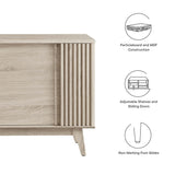 Sideboard Storage Cabinet Sliding Door MDF 60 Inch