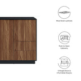 Modern Wood Grain 47 Inch Sideboard – Black Walnut