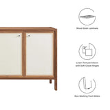 Modern Wood Grain Sideboard Storage Cabinet – Walnut 65 Inch