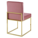 Channel Tufted Performance Velvet Sled Base Dining Chair